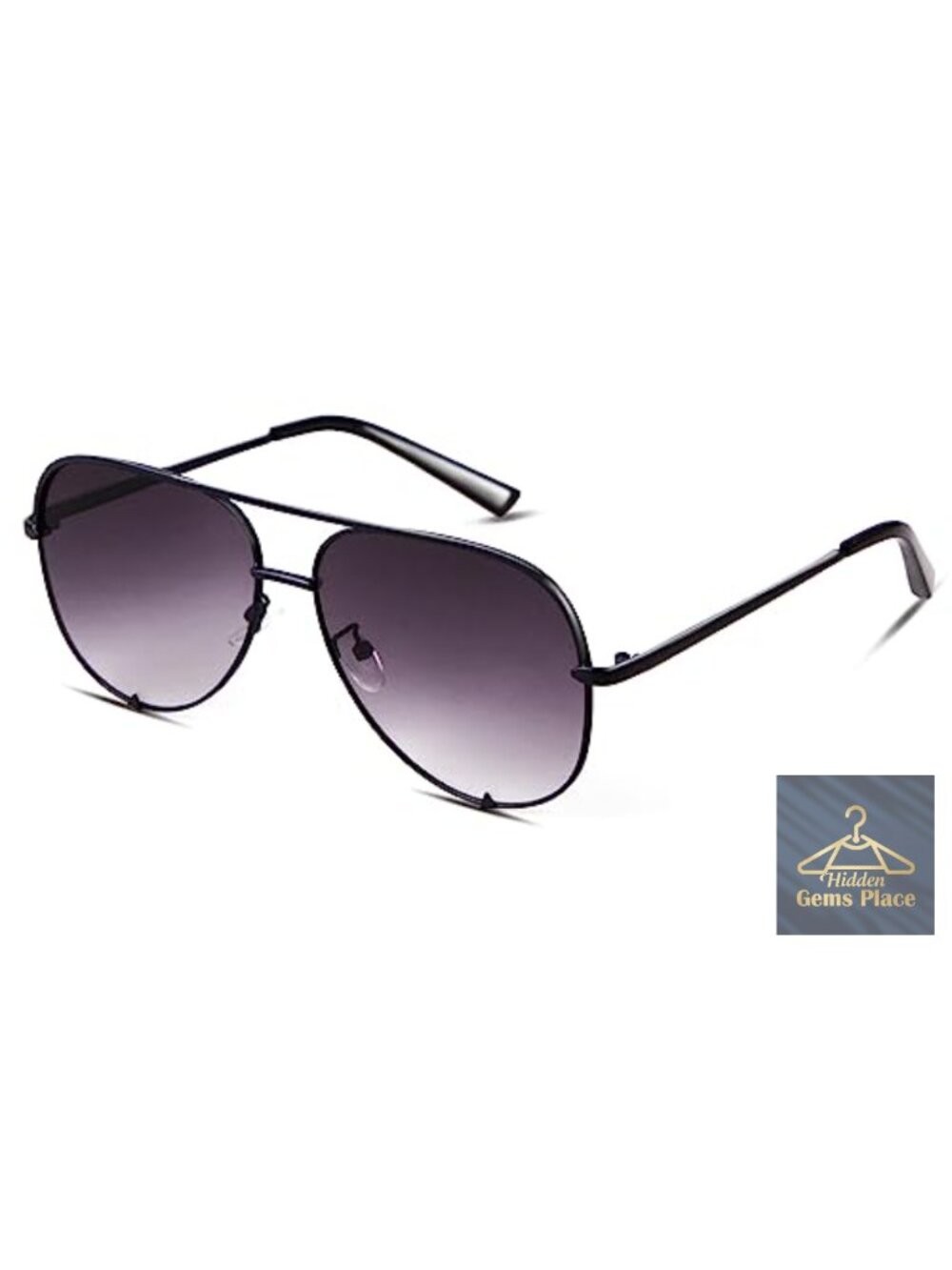 Oversized Aviator Sunglasses UV400 Metal Frame Shades for Women Men